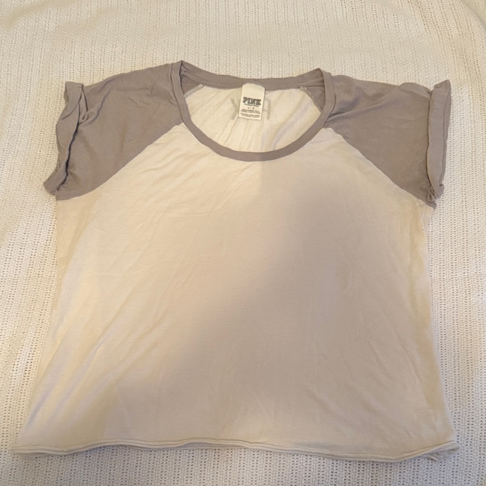 Pink Cropped Cuffed Sleeve Shirt